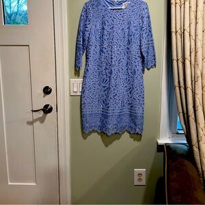 Beautiful lace over dress in periwinkle.